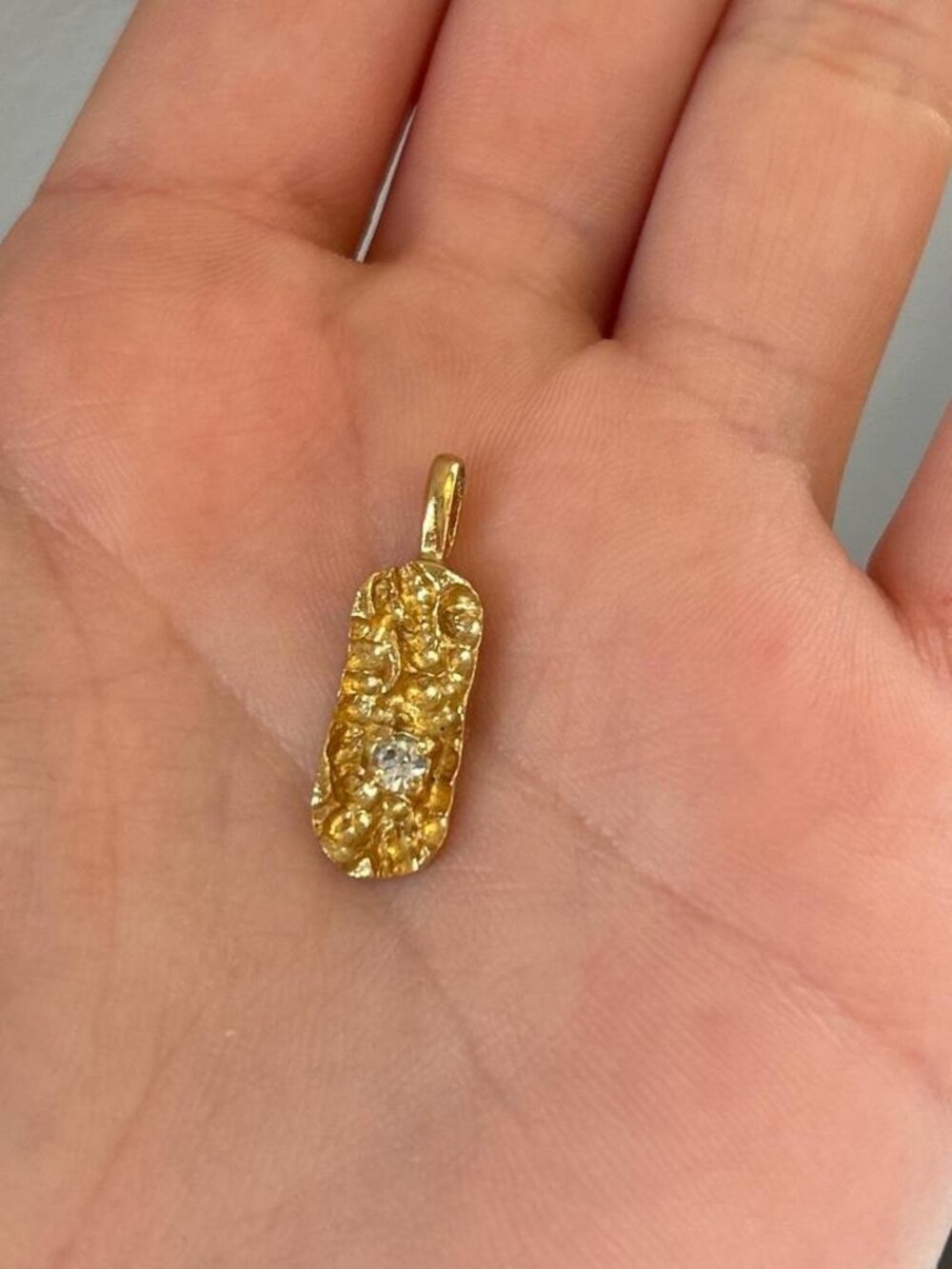 Gold Tone Decorative Pendant Costume Jewelry